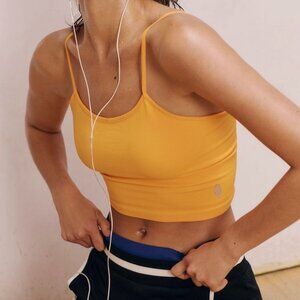 NWT Free People Tighten Up Strappy Back Tank in Gold Rush